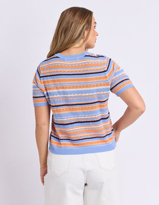 Bronte Stripe Top - Deep Blue