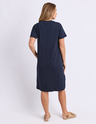 Foxwood Petra Dress Navy, Back view | AAAG