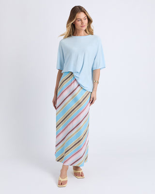 Foxwood Dune Knit Pale Blue, Side angle | AAAG