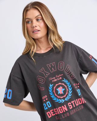 Foxwood Athletica Tee Washed Black, Full length | AAAG