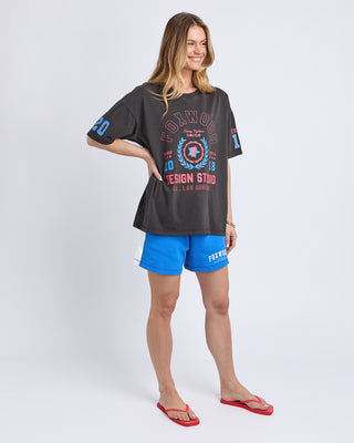 Foxwood Athletica Tee Washed Black, Graphic detail | AAAG