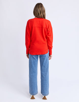 Simplified Metallic Sweatshirt - Grenadine