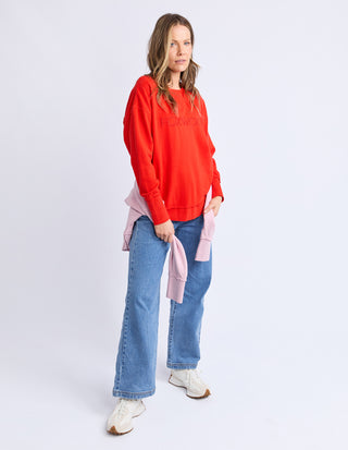 Simplified Metallic Sweatshirt - Grenadine