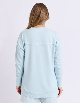 Foxwood Simplified Sweatshirt Cool Blue, Side view | AAAG
