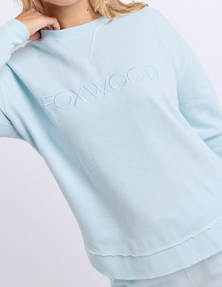Foxwood Simplified Sweatshirt Cool Blue, Styled view | AAAG