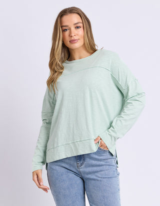 Jayne Throw on Top - Subdued Mint