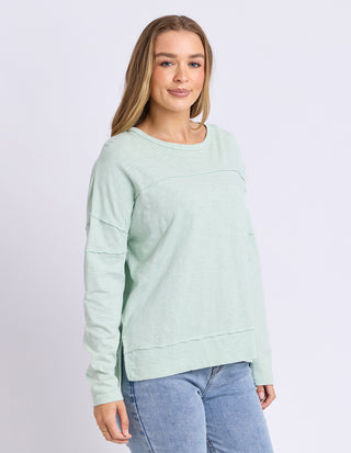 Jayne Throw on Top - Subdued Mint
