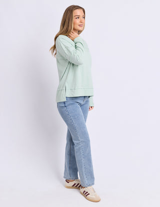 Jayne Throw on Top - Subdued Mint