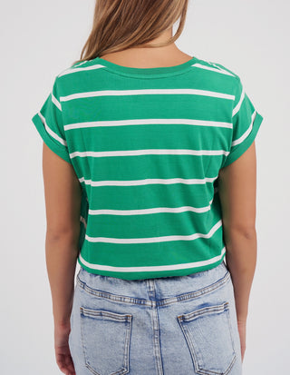 Manly Stripe Tee Shirt - Bright Green