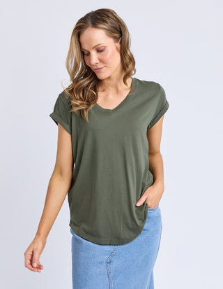 Manly Vee T-Shirt - Khaki
