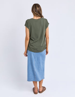 Manly Vee T-Shirt - Khaki