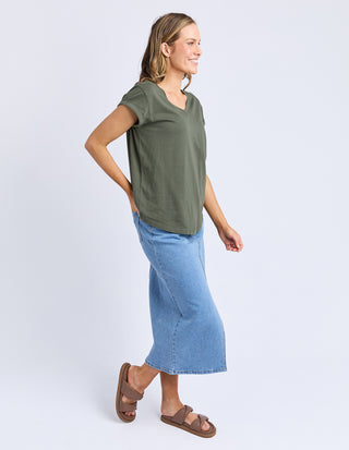 Manly Vee T-Shirt - Khaki