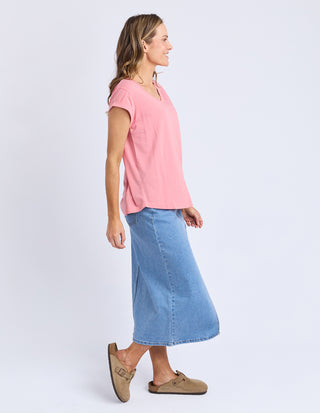 Manly Vee T-Shirt - Rose Pink