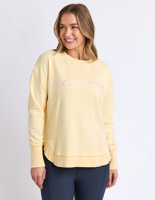 Simplified Metallic Sweatshirt - Lemon