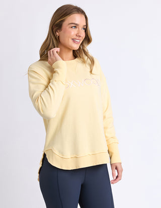 Simplified Metallic Sweatshirt - Lemon