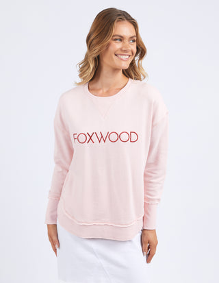 Simplified Metallic Sweatshirt - Pale Pink