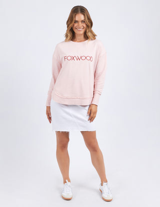 Simplified Metallic Sweatshirt - Pale Pink