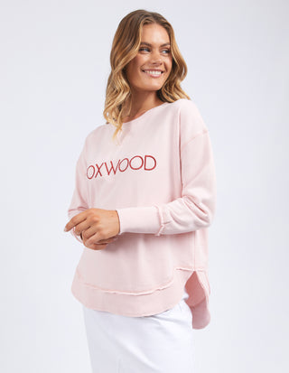 Simplified Metallic Sweatshirt - Pale Pink