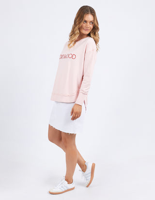 Simplified Metallic Sweatshirt - Pale Pink