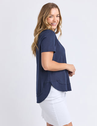 Farrah Short Sleeve Tee - Dark Sapphire