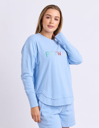Simplified Confetti Sweatshirt - Bluebell