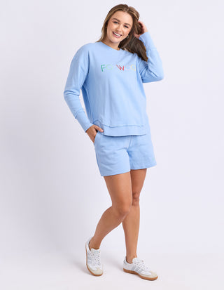 Simplified Confetti Sweatshirt - Bluebell