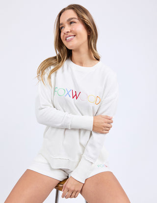 Simplified Confetti Sweatshirt - Vintage White