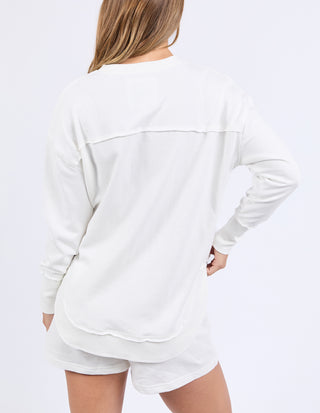 Simplified Confetti Sweatshirt - Vintage White