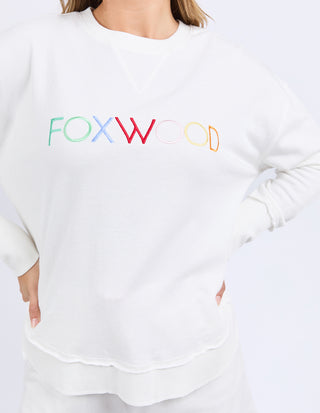 Simplified Confetti Sweatshirt - Vintage White