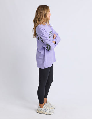 Interval Long Sleeve Tee - Lavender With khaki