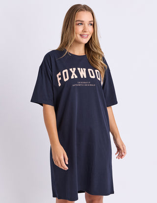 Foxwood Interval Tee Dress Navy, Styled view | AAAG