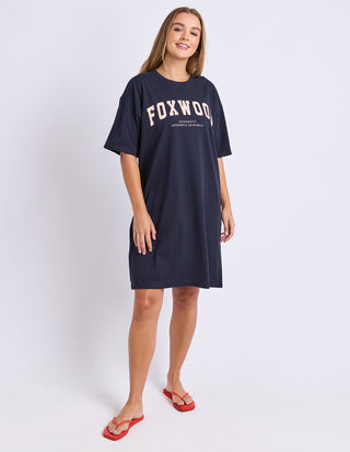 Foxwood Interval Tee Dress Navy, Front view | AAAG