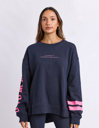 Origin Crew - Navy With Bright Pink