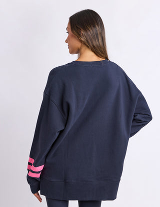 Origin Crew - Navy With Bright Pink