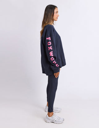 Origin Crew - Navy With Bright Pink