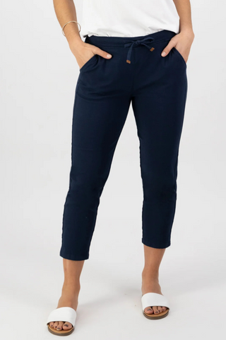 Elastic Waist 7/8 Pants - Ink SS