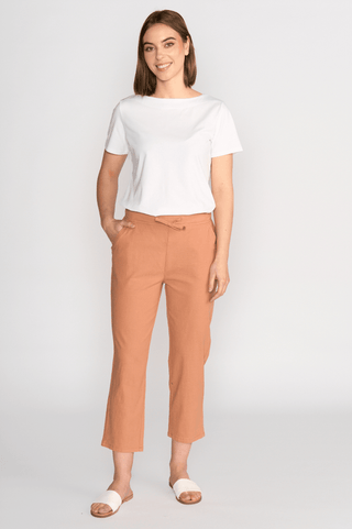 7/8 Length Slim Leg Pants - Spice - 5791A - All About A Girl