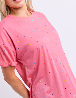 Festive Spot Tee - Pink Lemonade