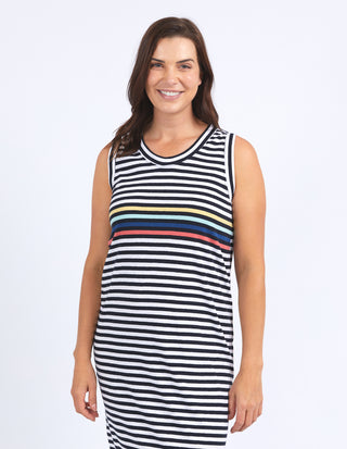 Lyric Tank Dress - Navy/White Stripe