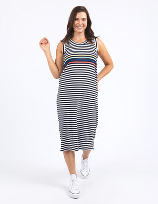 Lyric Tank Dress - Navy/White Stripe