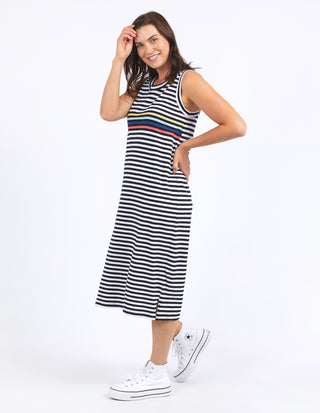 Lyric Tank Dress - Navy/White Stripe