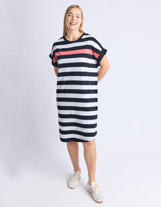 McKinley Dress - Black/White Stripe