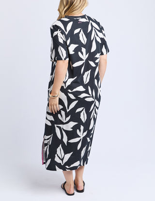 Mimosa Tee Dress - Black Print