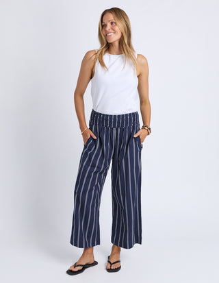 Elm Riley Stripe Pants Navy, Side view | AAAG