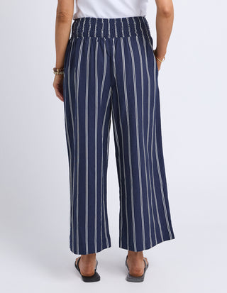 Elm Riley Stripe Pants Navy, Back view | AAAG