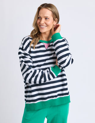 Maps Crew - Navy/White Stripes