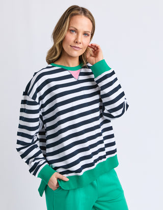 Maps Crew - Navy/White Stripes