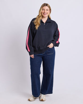 Lover 1/4 Zip Top - Navy