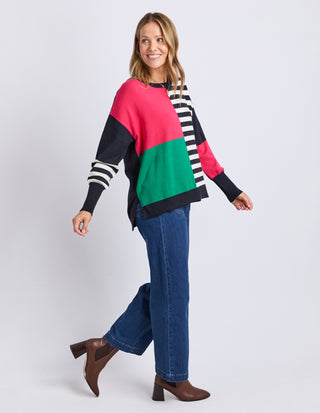 Viken Knit - Midnight Block Stripe