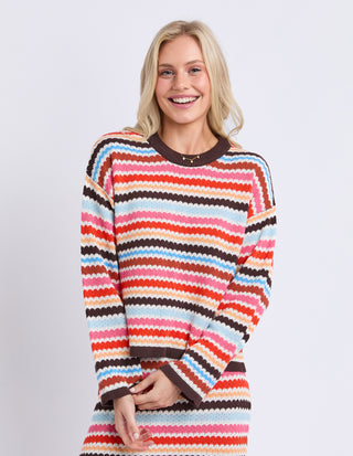 Retro Reef Long Sleeve Knit - Multi